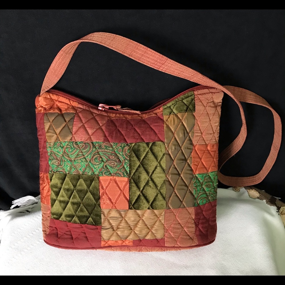Victorian Heart patchwork shoulder strap purse